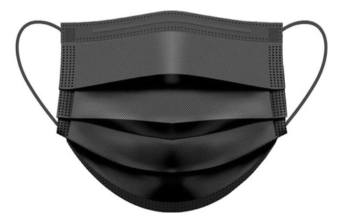Barbijo Tricapa Negro X 500 Unidades Con Certifica Diseño De La Tela Liso