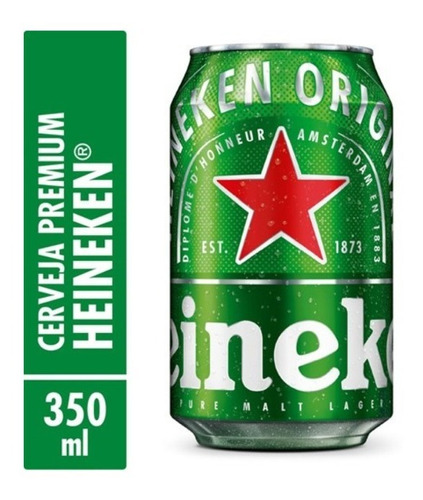 Cerveja Heineken Lata 350ml Kit C/6 Unidades