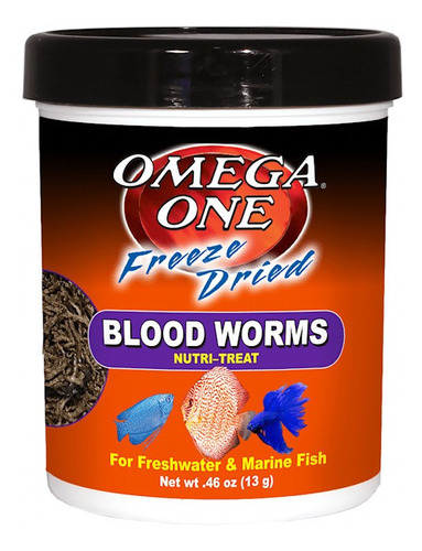 Blood Worms Liofilizado 13gr Alimento Comida Peces Omega