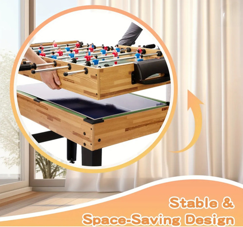 Juego De Mesa Solioes 13en1 Futbolito Billar Hokey Ajedrez +