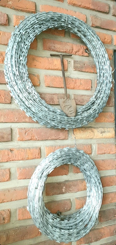 Imagen 8 de 8 de Concertina Doble Cruzada Galvanizada 30cm Hasta 8mt Lineales