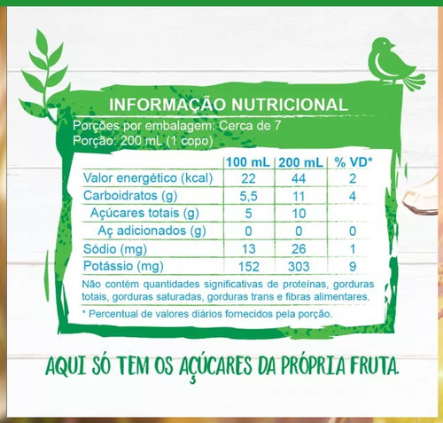 Água De Coco Integral Campo Largo Garrafinha 250ml