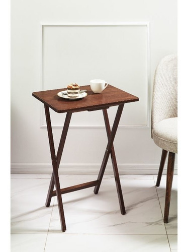 Imagen 2 de 4 de Mesa Plegable Auxiliar Escritorio/escolar/ Madera/ Wood B