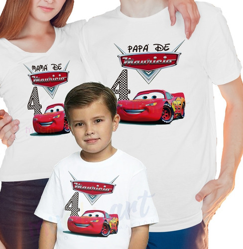 Kit Familiar Especial De Playera Personalizadas Cars