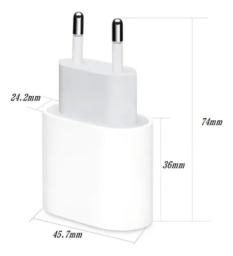 Cargador De 20w Para iPhone Carga Rápida Usb-c A Lighting Color Blanco ...