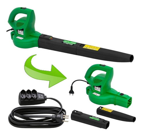 Soprador De Folhas Elétrico 2000w Gsf-2000 Garthen + Kit