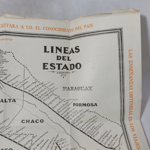 Antiguo Mapa Ferroviario Estación 1936 Norte Arg Mag 66417 (Usado)