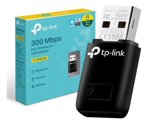 Adaptador De Red Wifi Inalámbrico Tp-link Tl-wn823n N300 Usb