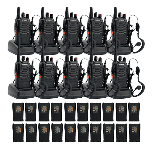 Handy Baofeng Bf-888s Kit X10 16 Canales Walkie-talkie 