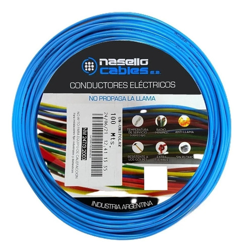 Cable Unipolar 0.75 Mm Antillama Extraflexible Norma 100 Mts