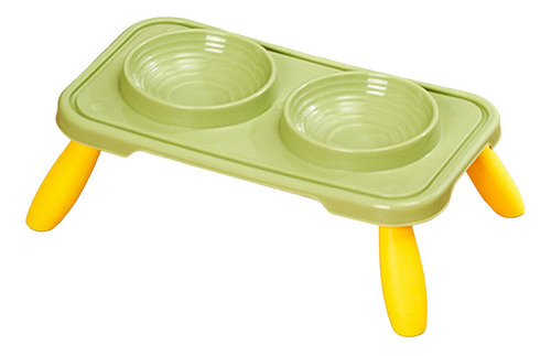 Cuencos Para Perros Dobles Cuencos Para Agua Verde Amarillo