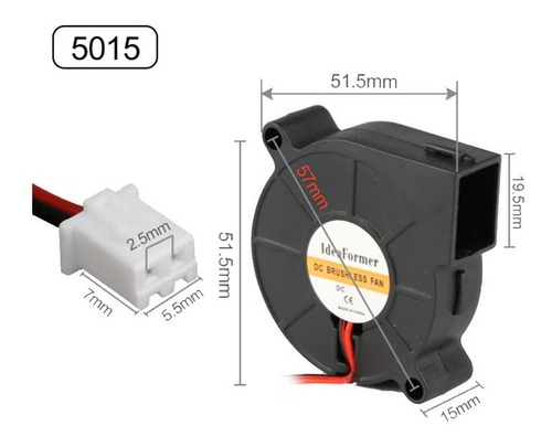 Ventilador 5015 24v Turbo Impresora 3d 50x50x15