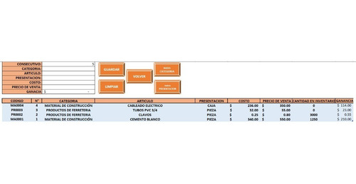 Excel Macro De Inventarios Con Información De Stock