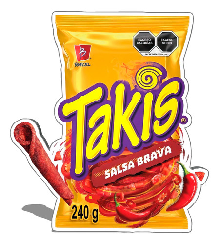 Anuncio Luminoso Barcel Takis Salsa Brava - 75cm