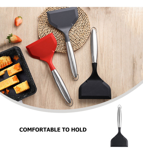 Pala De Silicona De Acero Inoxidable, Espátula Para Cocinar,