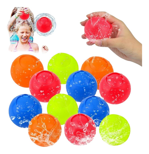 Reutilizable Globos Agua Silicona Bolas Llenado Rápido 24pzs