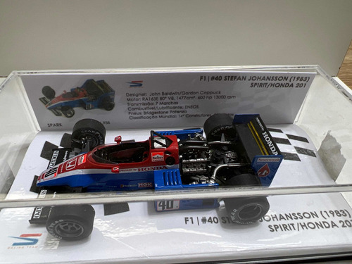 F1 1/43 Honda Stefan Johansson 1983 Spark Carro Azul