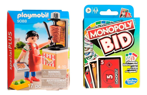 Juego De Mesa Monopoly Bid + Taquero Play Mobil