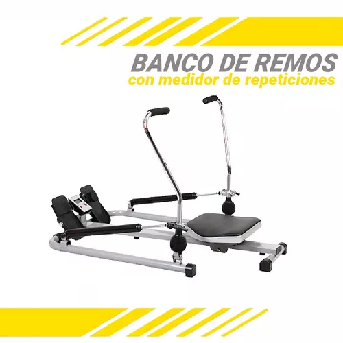  SGSG Máquinas de remo plegables plegables, máquina de remo de  ejercicio para banco de remo en casa, equipo de fitness abdominal, 12  ajustes de resistencia, doble pista, carga máxima 20 