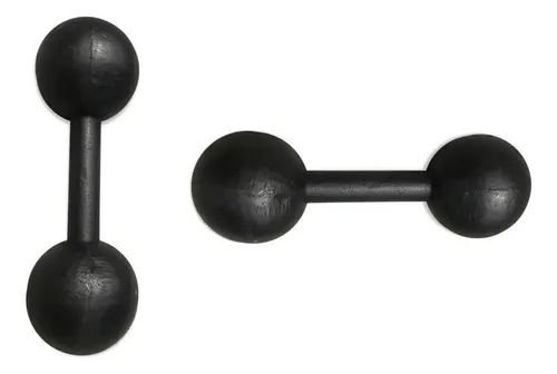 Pack 4 Mancuernas De Hierro Macizo De 2 Kg !!! Color Negro
