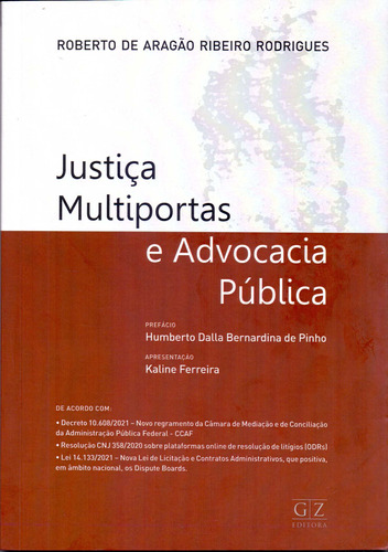 Libro Justica Multiportas E Advocacia Publica 01ed 21 De Rod