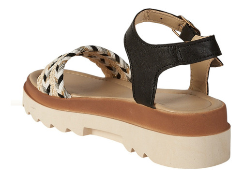 Sandalias Casuales De Dama Estilo 0200 Color Negro Merida