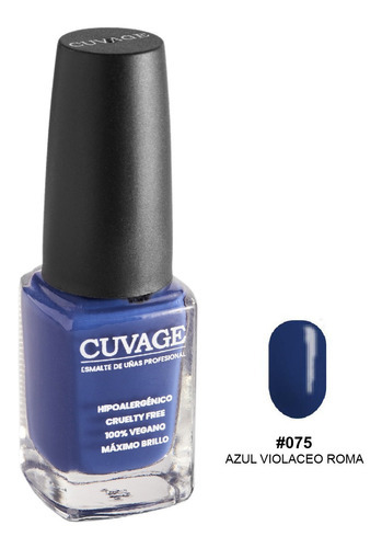 Imagen 1 de 3 de Esmaltes De Uñas Tradicional Sin Tacc Cuvage Pro Keratine Color #075 Azul violaceo francia