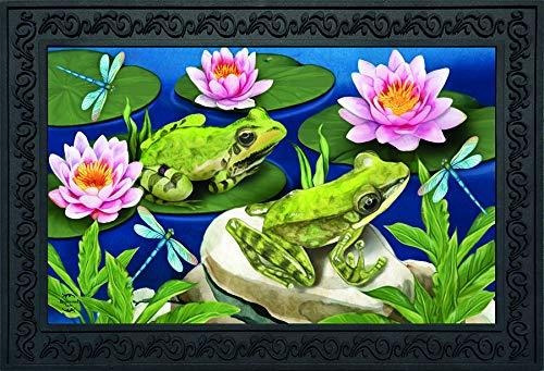 Briarwood Lane Frog Pond Summer Felpudo Lily Pads Interior E