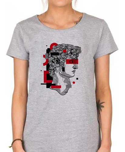 Remera De Mujer Escultura Art Cara Ojos