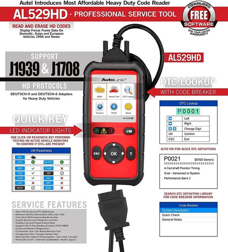 Imagen 5 de 5 de Escaner Autel Al529hd Escanea Motor Carros Y Gandolas