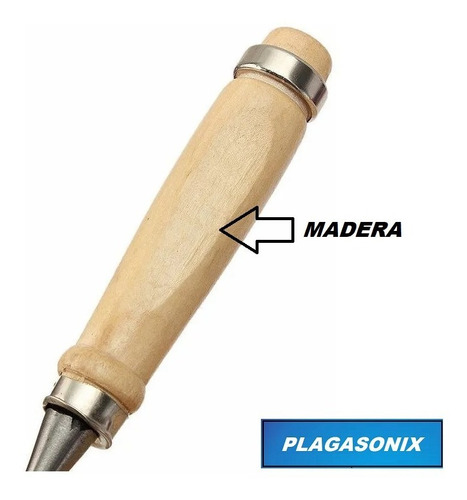 Imagen 4 de 9 de Kit 4 Formones 9, 12, 16 Y 20mm Mango Madera Para Cerrajeros