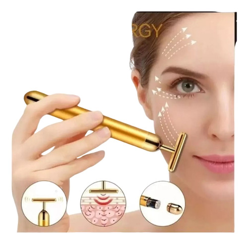 Massageador Facial Vibrata Gold Harmonização Energy Beauty