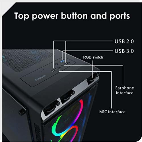Imagen 4 de 8 de Gabinete Gamer Rosa Apevia Aura Vidrio Templado Coolers Rgb