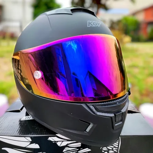 Casco Moto Deportivo Negro Integral Aircut Kov Certificado