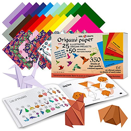 Papel De Origami | 350 Kit De Papel De Origami | Incluy...