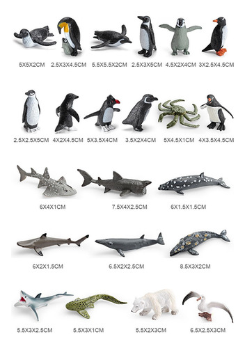 22 Figuras De Animales Marinos, Modelos De Animales Estilo B