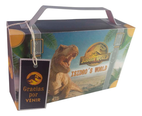 20 Souvenir Infantil Valija Jurassic World Para Armar!