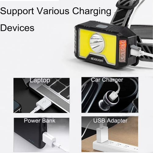 Faro Multifuncional Recargable Cob Led 5 Modos De Iluminació
