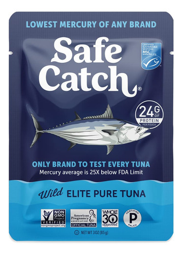 Safe Catch Elite Tuna Bolsa De AtĂșn Con Bajo Contenido De Me