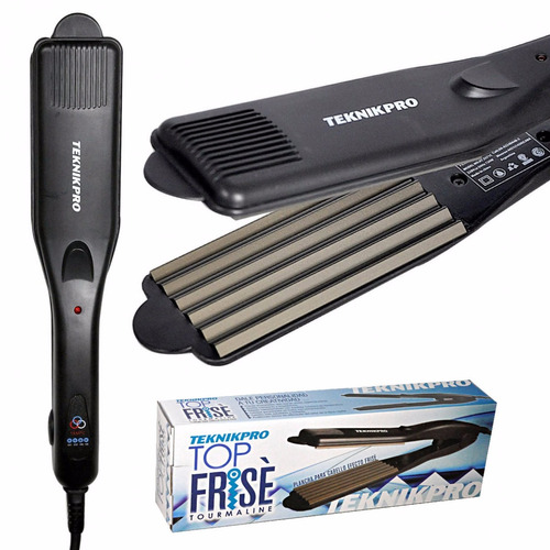 Plancha Planchita Pelo Peluqueria Efecto Frise Teknikpro