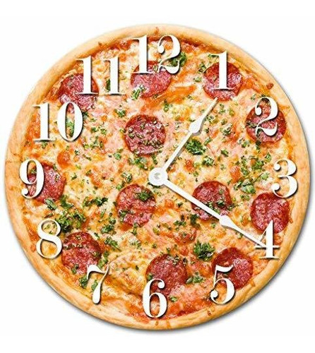 Reloj De Pared Decorativo Cocina Pizza Artesanal