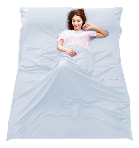 Saco De Dormir Liner Camping Viaje Hogar Sábana Ligero Trans