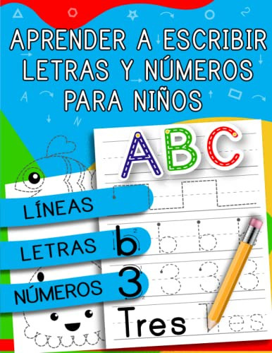 Libro : Aprender A Escribir Letras Y Numeros Para Niños.. 