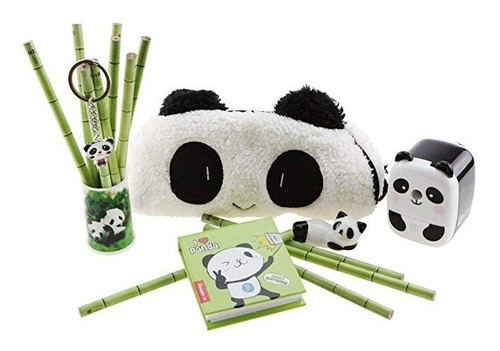 Panda Adorable Del Tema Del Papel Fijados 6 Piezas Incluyen 