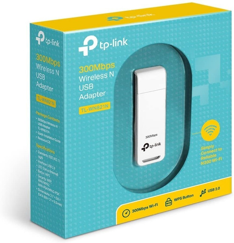 Tarjeta De Red Externa Usb Wifi Tp-link Tl-wn821n 300mbps