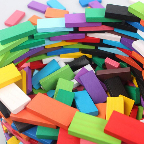 Dominó De Madera: 120 Bloques Para Juego Creativo