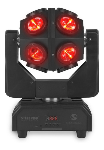 Imagen 4 de 8 de Cabeza Móvil Led Beam 12x15 Steelpro Retroball Rgbw