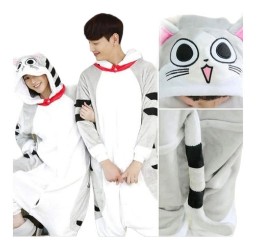 Imagen 2 de 3 de Pijama Y Disfraz Adulto Animales Gato Kigurumi