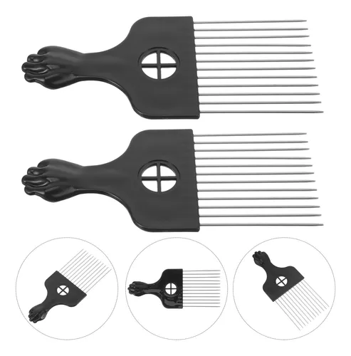 Cepillo De Pelo Para Hombre Con Aguja De Acero Bicolor, 2 Un