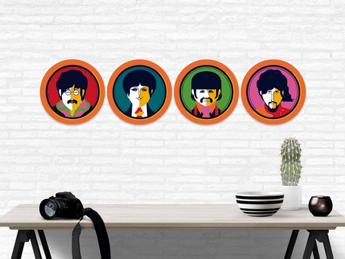 Cuadros Circulares Modernos The Beatles Yellow Submarine